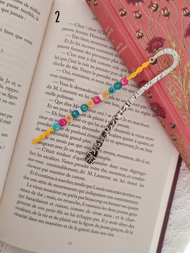 Marque Page - Argenté, motifs fleurs