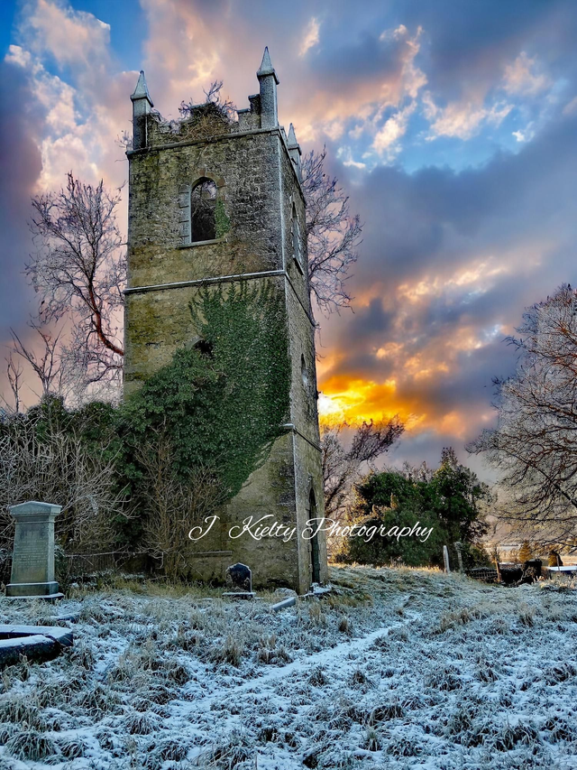 A Winter Sky at Emlaghfad Church, Ballymote, County Sligo. 