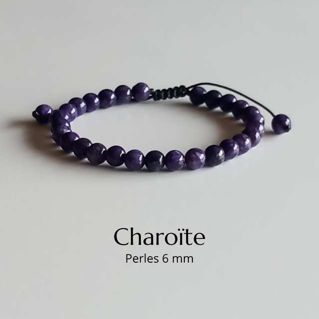 Bracelet ajustable en Charoïte