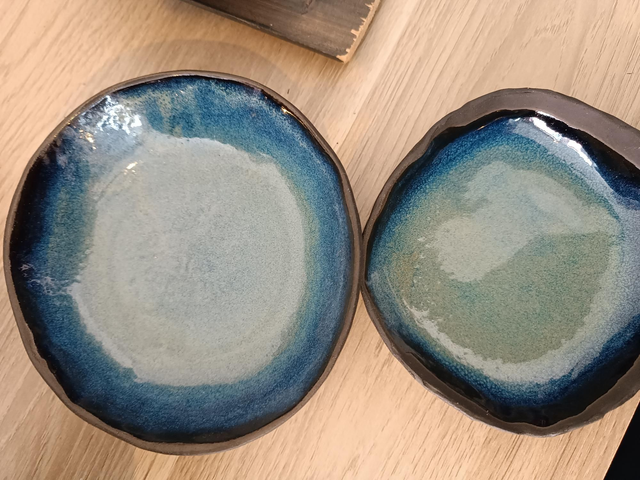 Ensemble  bleu vert grès noir 