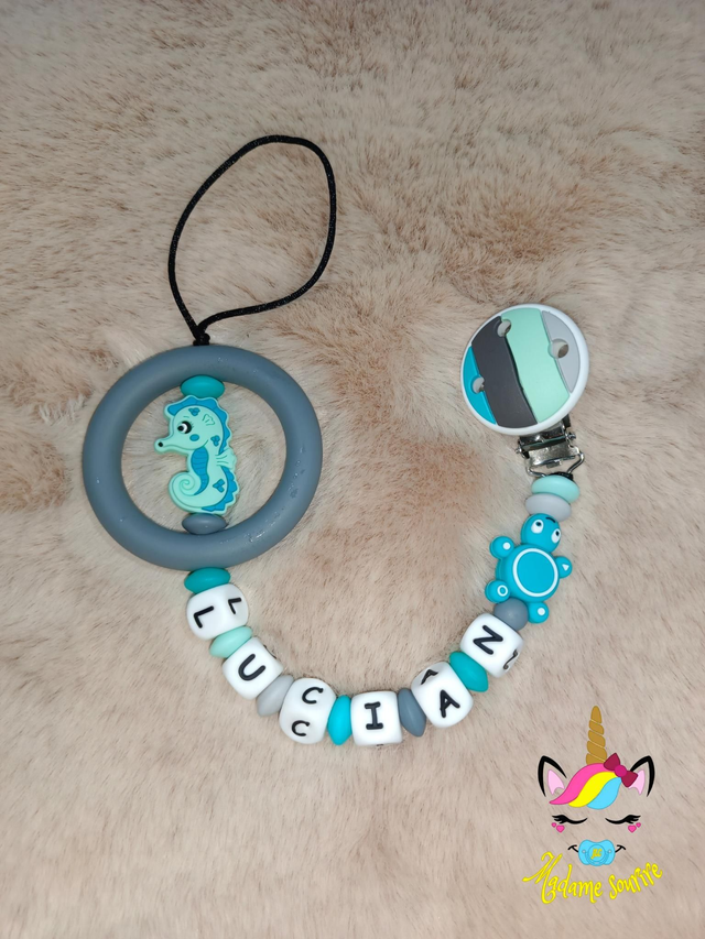 Attache tétine avec anneau+