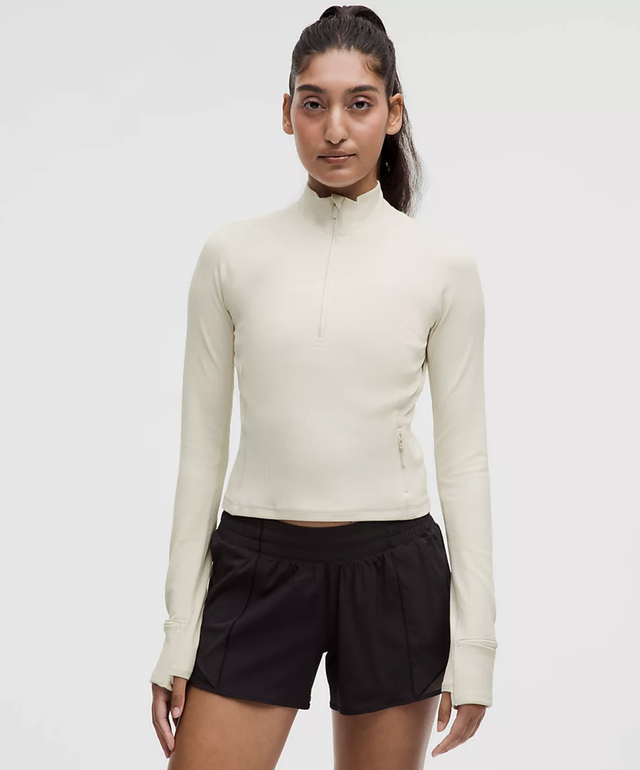 lululemon It's Rulu Ribbed Cropped Half Zip