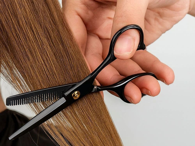 Ciseaux à effiler, ciseaux de coiffure noirs