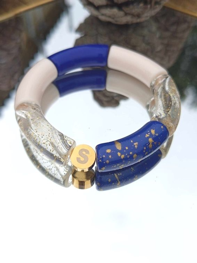 Bracelet perles tubes incurvées  Anjali Neelam