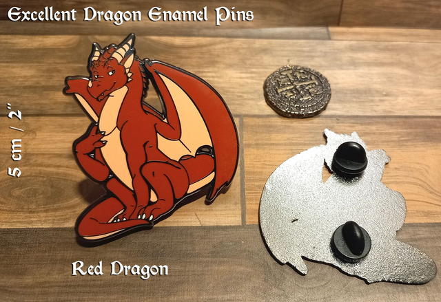 Pins Dragon Rouge