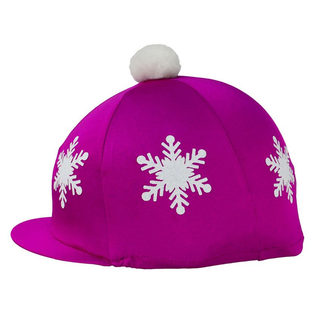 Hy Equestrian Snowflake Hat Cover With Pom Pom