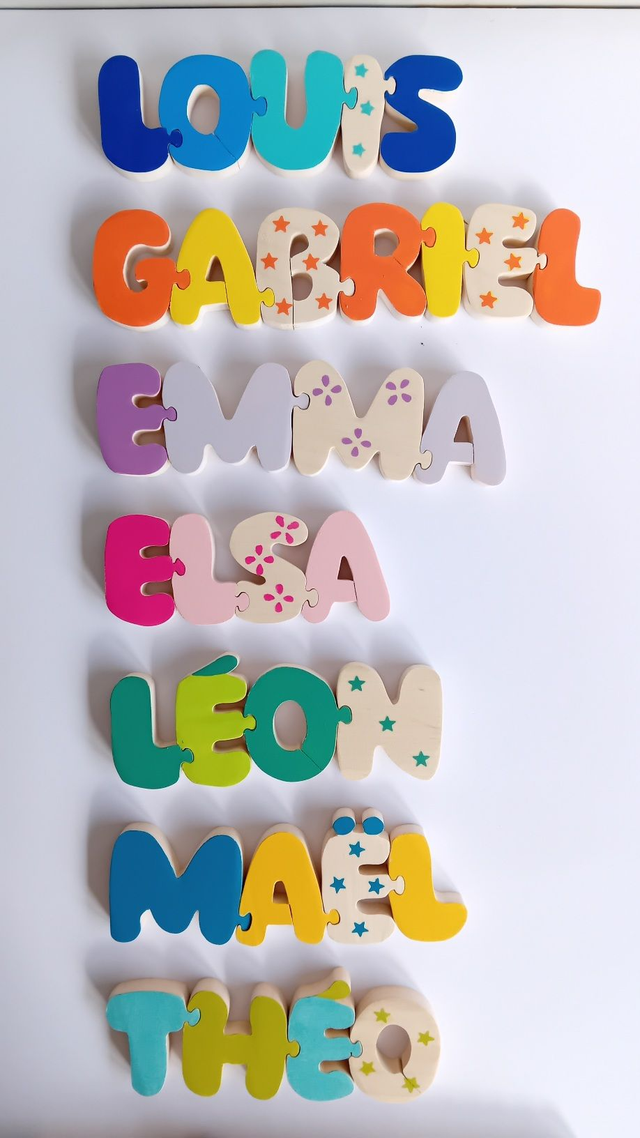 Puzzle prénom en bois – Personnalisé sur commande