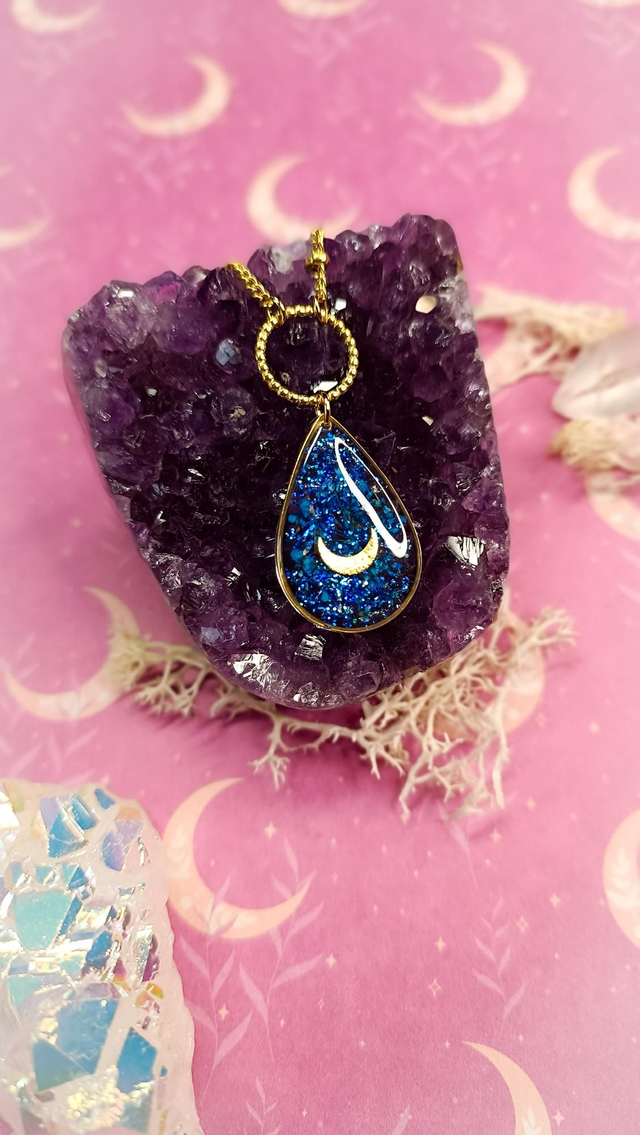 Collier LUNAA - Bleu électrique