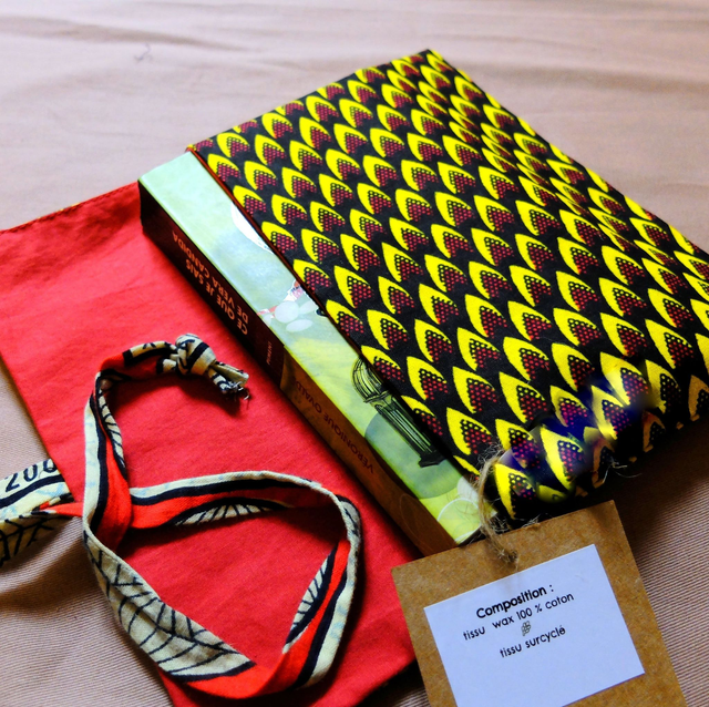 Pochette à livre en wax du Sénégal