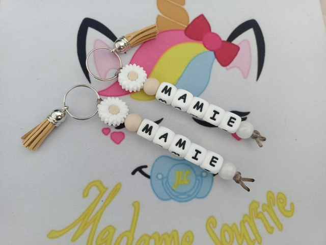 2 Porte clés 1 branche Marguerite