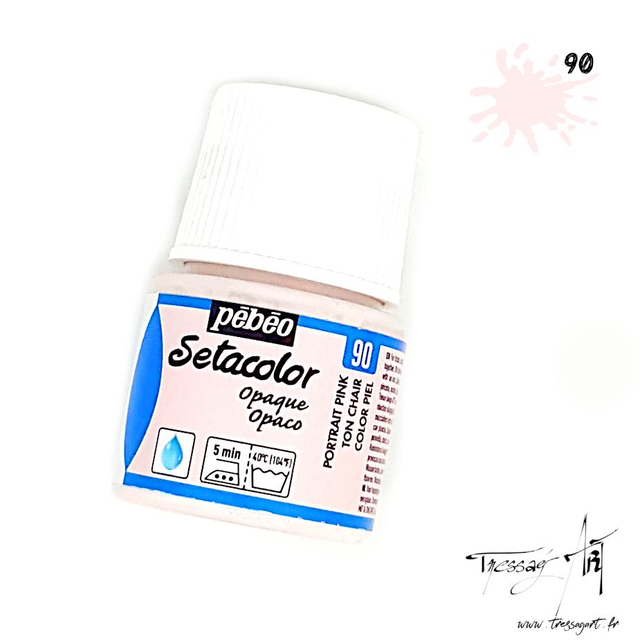PEBEO - PEINTURE TEXTILE SETACOLOR OPAQUE ROSE TON CHAIR 45mL - PB009090