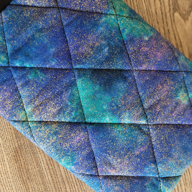 Pochette pour livre Grand Format : Bleu/Vert/Doré