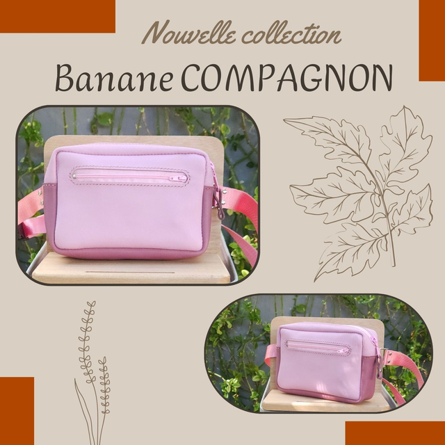 Sacoche Banane Compagnon - Rose