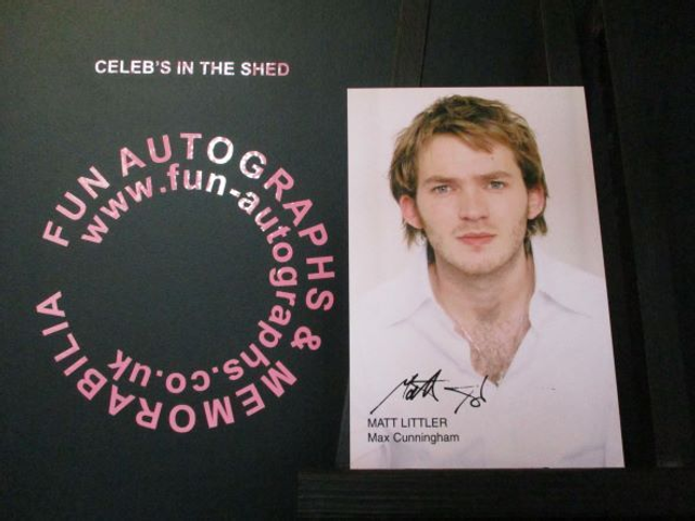 Matt Little (Max Cunningham) Original Pre-Print Hollyoaks 6x4 Cast Card