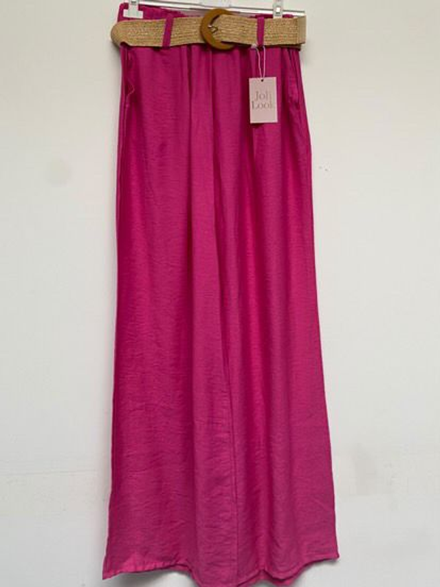 Pantalon en viscose avec ceinture