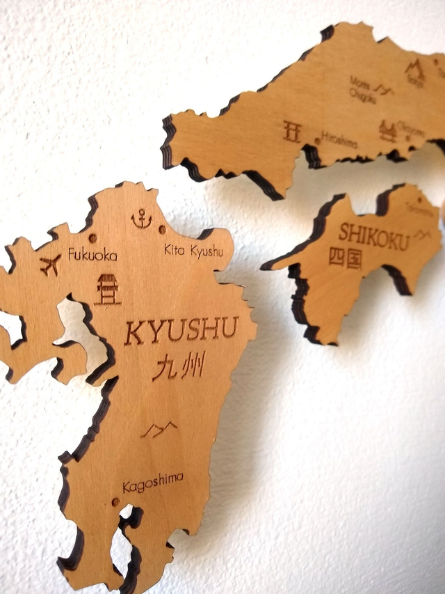 A01 – Carte du Japon - Décoration murale design