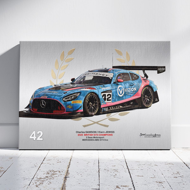 C251103 Mercedes AMG GT3 EVO #42 British GT Season Champions 2025 2 Seas Motorsport