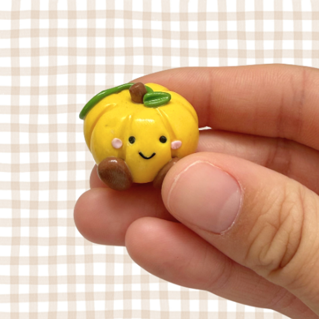 Yellow Pumpkin Figure