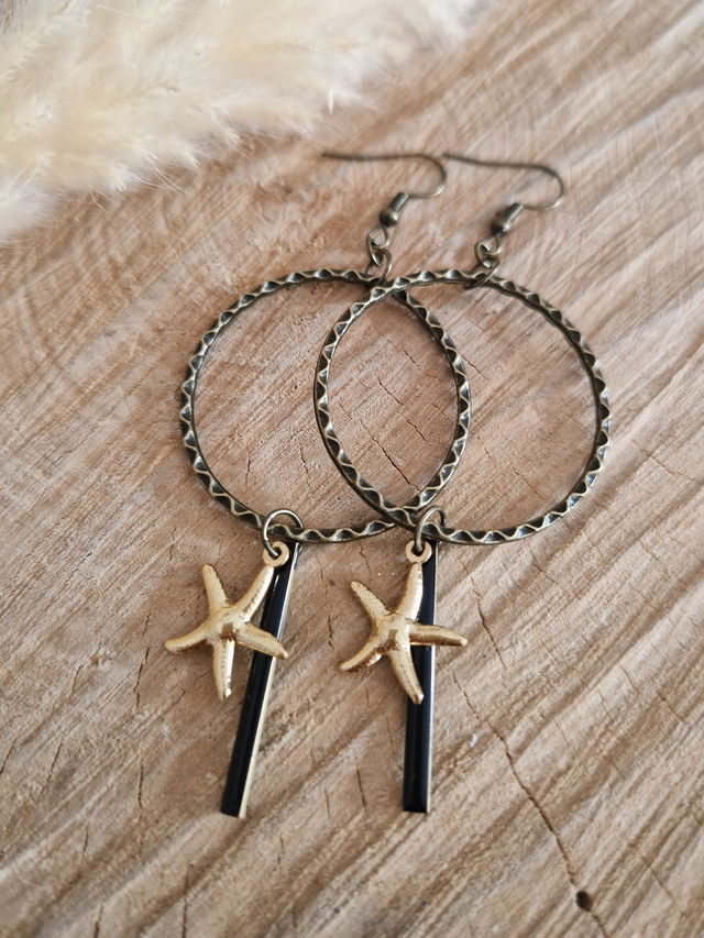 Boucles d'oreilles "Mer noire" 