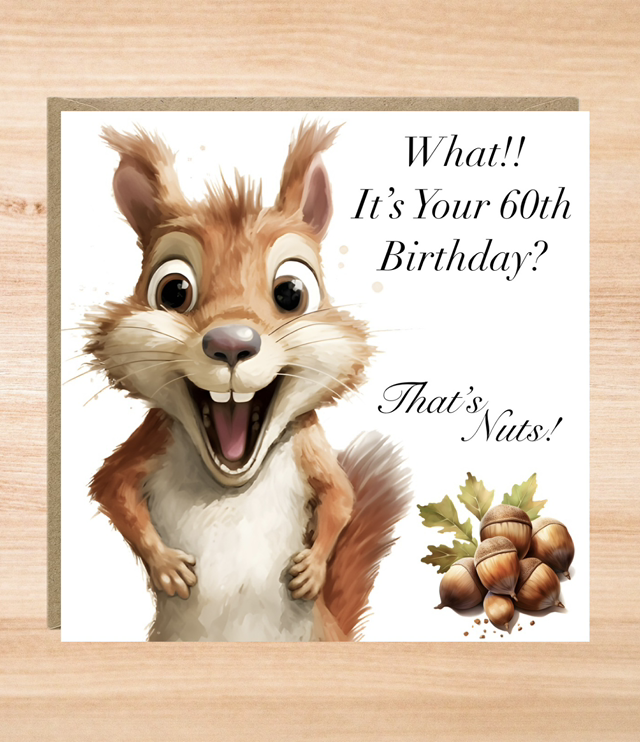 Personalised Funny Squirrel Birthday Card
