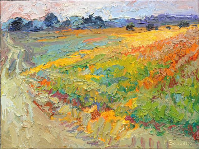 "Vergehendes Licht im August“  Öl auf Leinwand, 60×80 cm., 2024