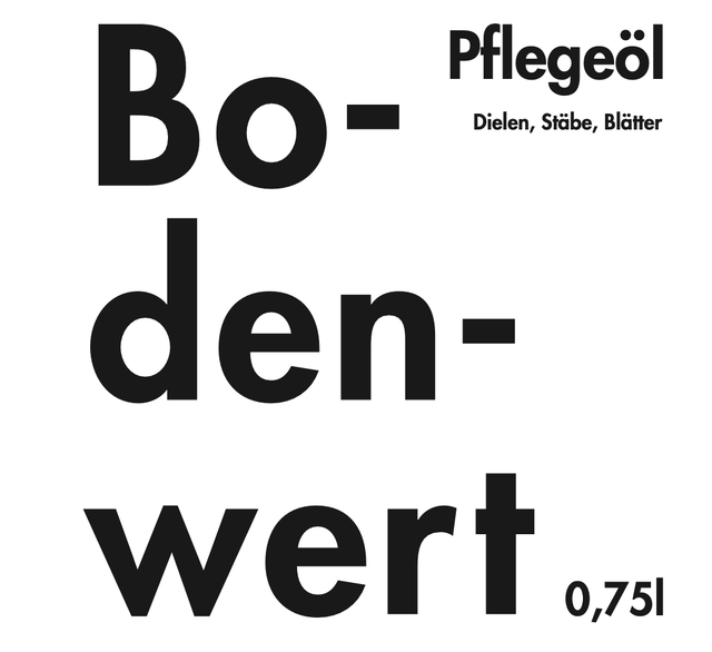 Bodenwert Pflegeöl 2,5l, Weiß