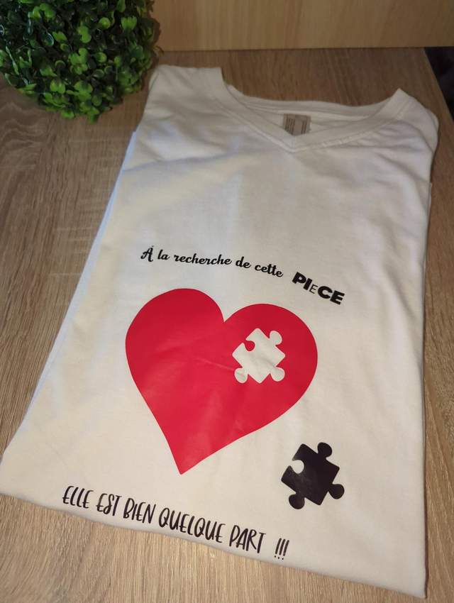 Tee Shirt coeur XL