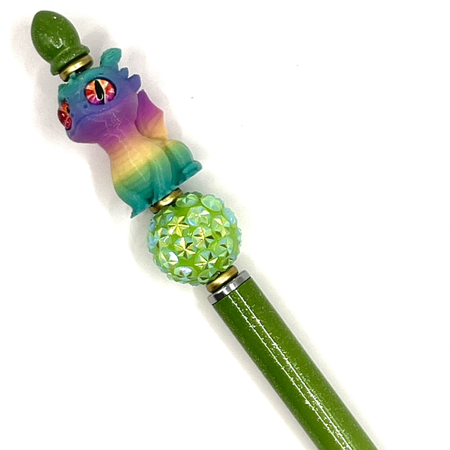 S8 - Stylo dragon multicolore foncé 