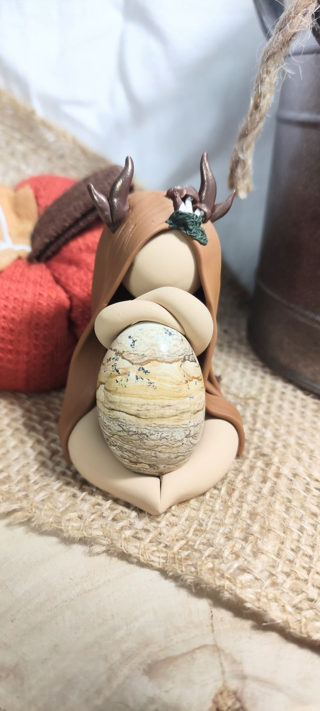 🌾 Gardienne des Horizons Ancestraux – Jaspe Paysage &amp; Esprit du Cerf 🦌