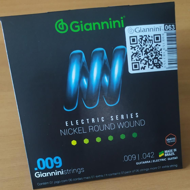 Encordoamento Guitarra 009 Níquel Giannini 