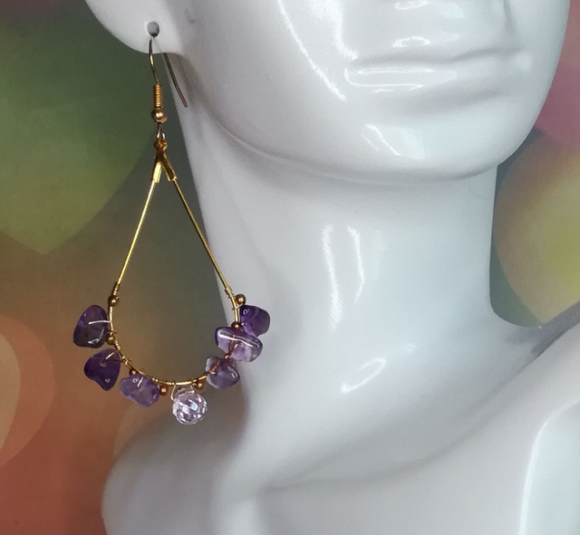 Boucles d'oreille améthyste