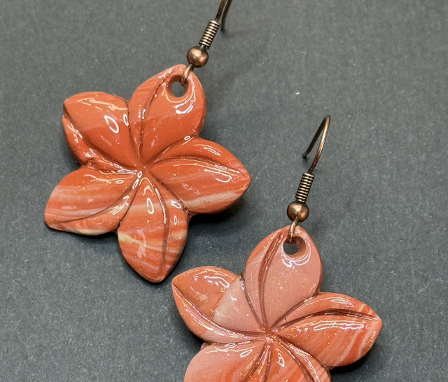 Boucles d’oreilles Tiaré grand modèle Terre de feu