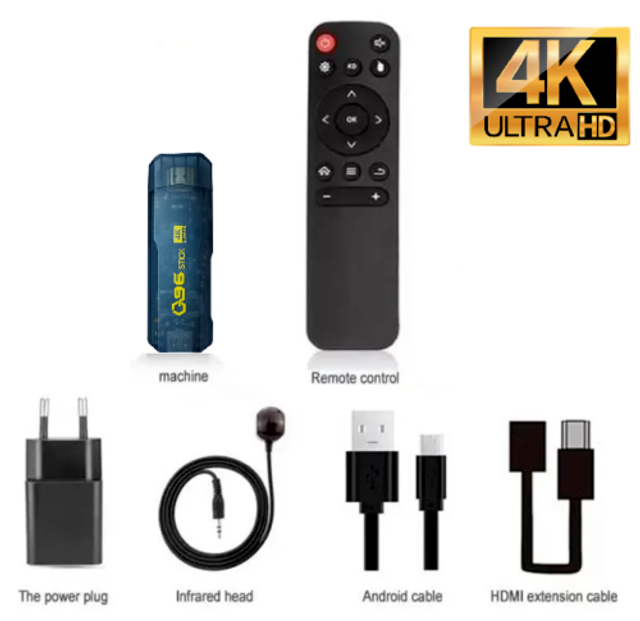 STICK TV TELECOMANDO SMART TV ANDROID 11.0 MINI BOX 4K ULTRA HD 8GB 128GB Q96 SD