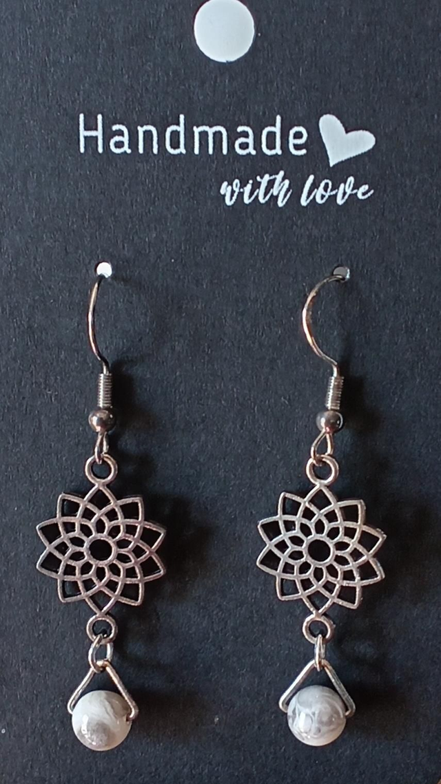 Crazy Lace Agate Crystal Sterling Silver Earrings