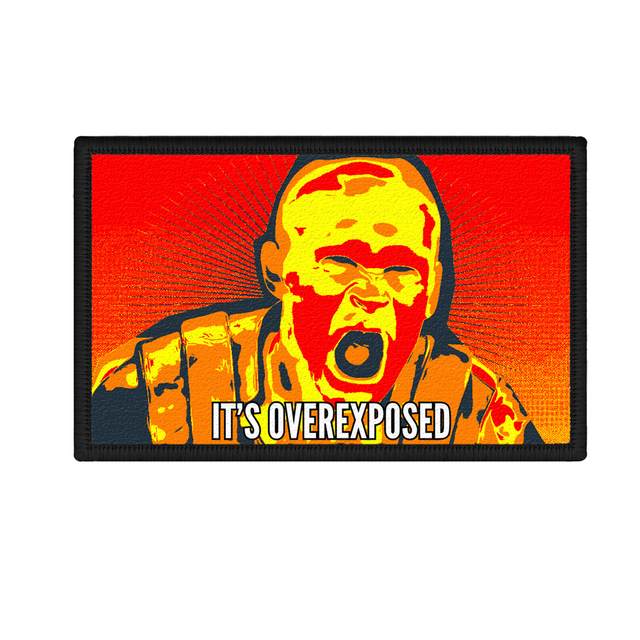 &quot;ITS OVEREXPOSED&quot; - Dune Scream 8cmx5cm Velcro Patch