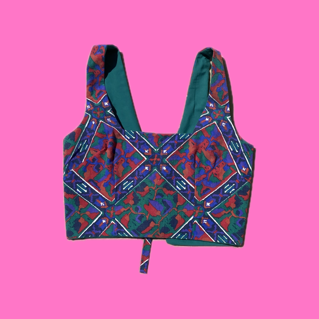 Crop top reversible "Mozaïque" - XS/S