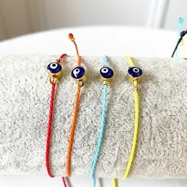 Enamel Evil Eye Friendhip Bracelet 