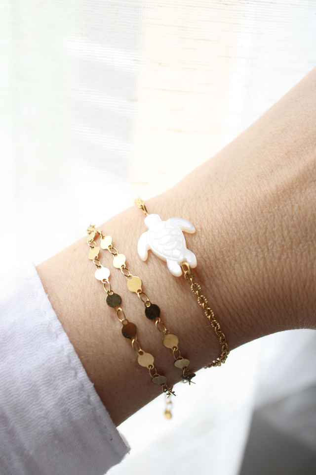 Bracelet tortue nacré 
