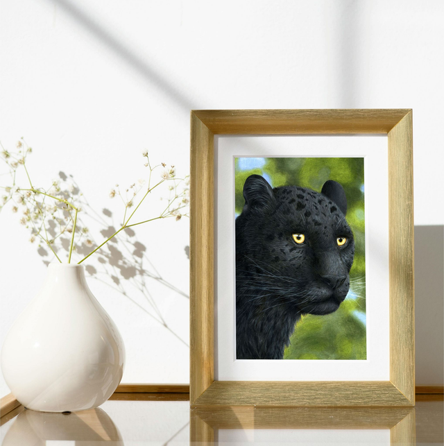 Mini poster d'une panthère noire