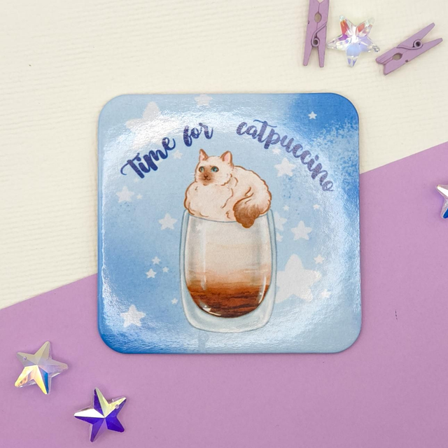 Podkładka "Time for catpuccino" | ORYGINALNE 