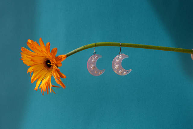 Pink Moon Earrings 