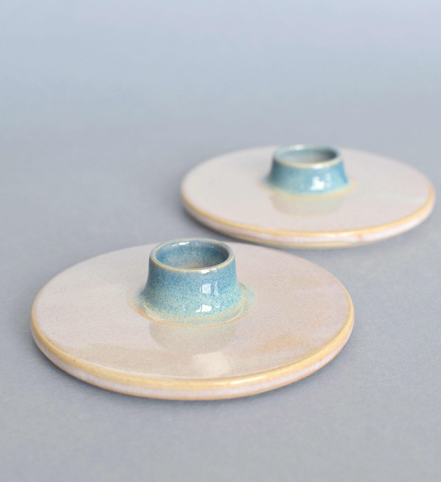 Candle Holder in Ocean Blue