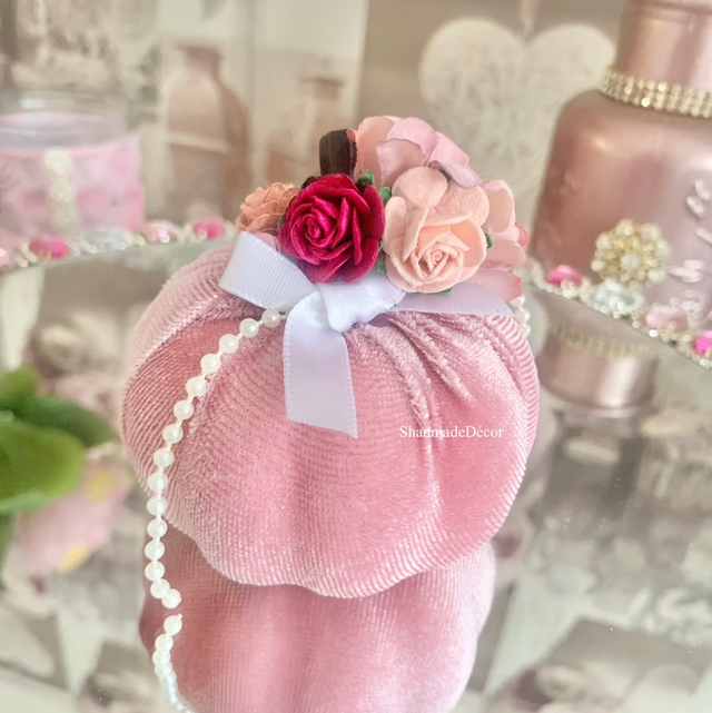 Boo-tiful Blush Fabric Pumpkin