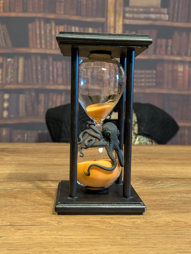 Sablier orange 60 min 17.5 x 9 cm 