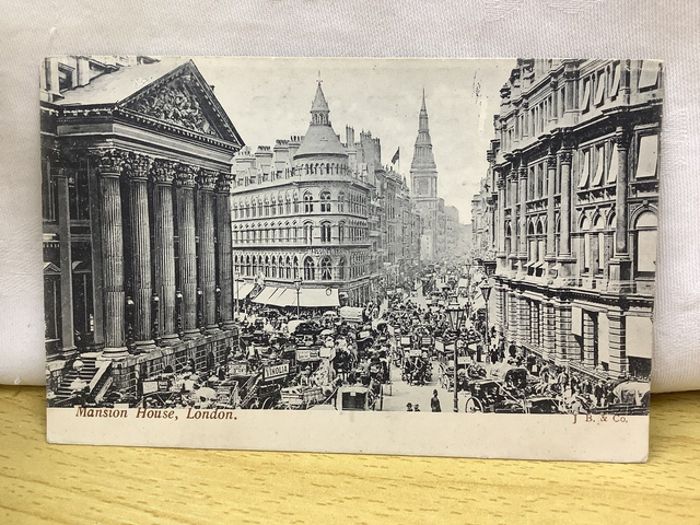 Mansion House, London - J B &amp; Co. Vintage Postcard - Unposted Our Ref A151 £2.50