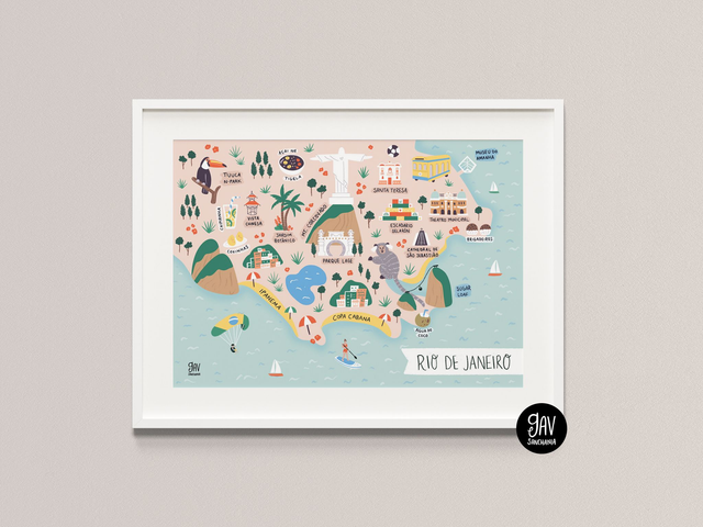 Rio map print 