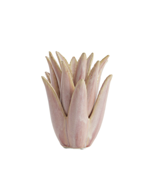 CACTUS ceramic candle stick - coral