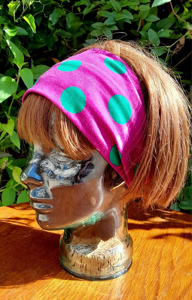 Bandeau jersey coton à pois M