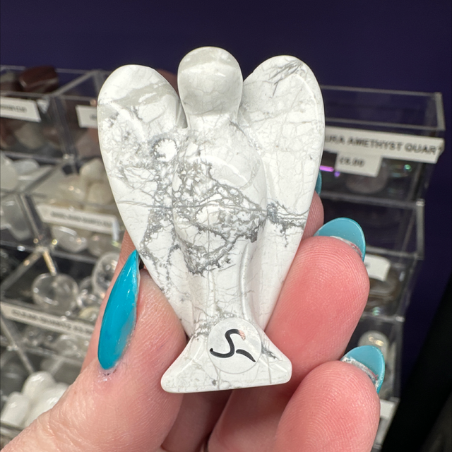 White Howlite Angel