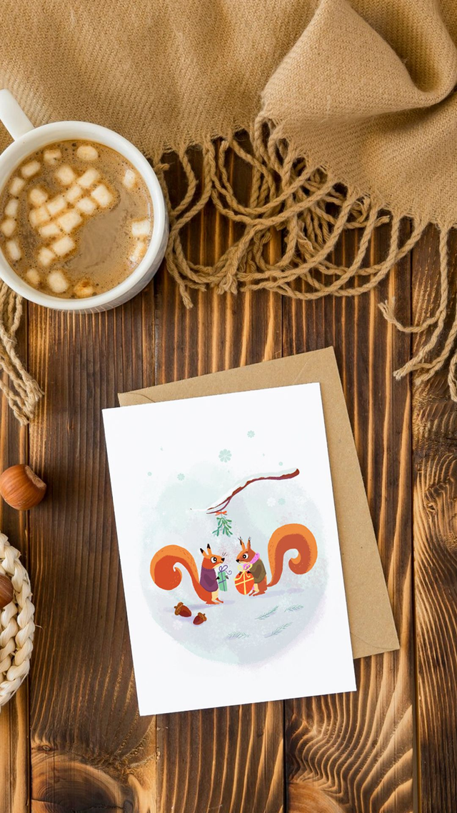 Print Ecureuils de Noël